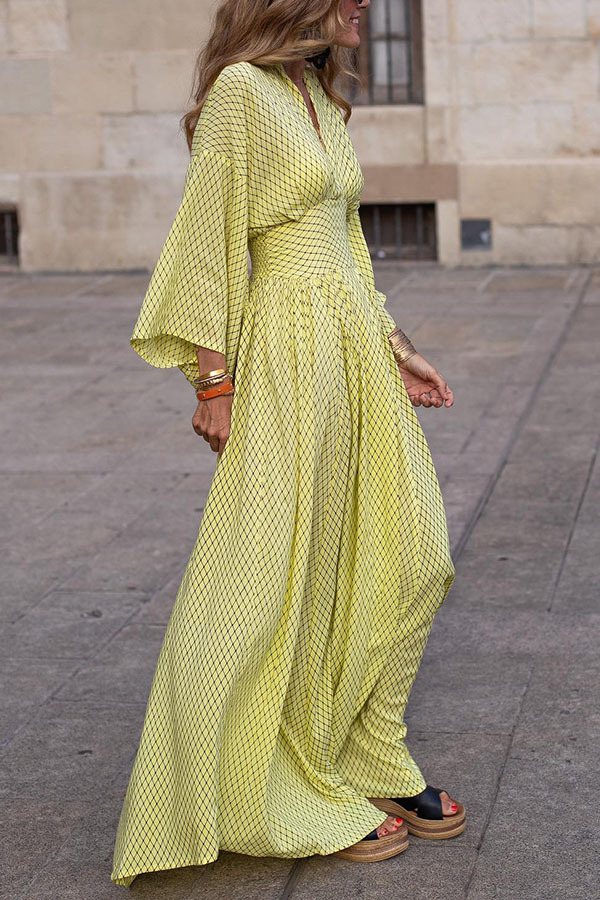 Wrap Dress Work - Vintage Boho Women's Casual Dress Sping