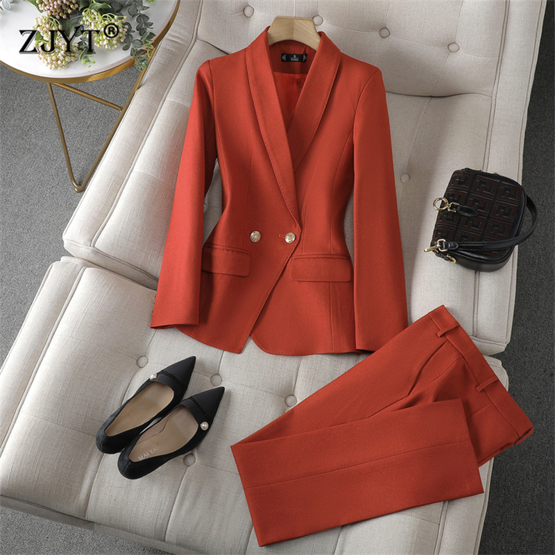 Women Formal Wear For Plus Size - ZJYT Spring Lady Formal Blazer Suit