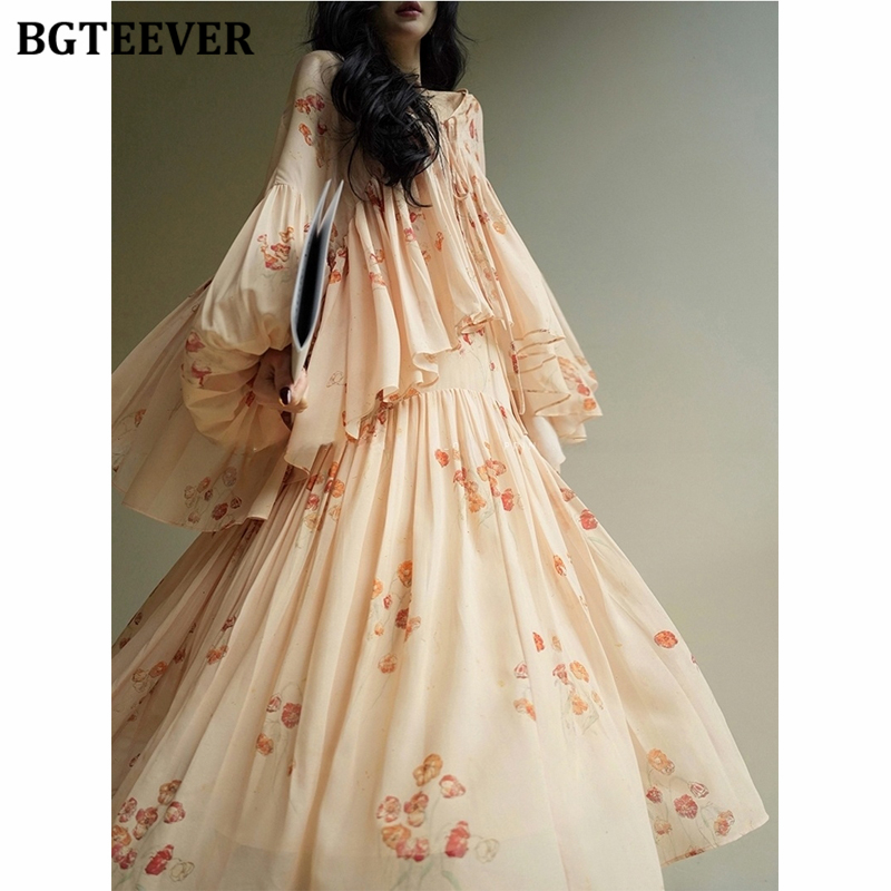 Women'S Formal Wear Blouse - BGTEEVER Vintage Loose Female 2 Pieces