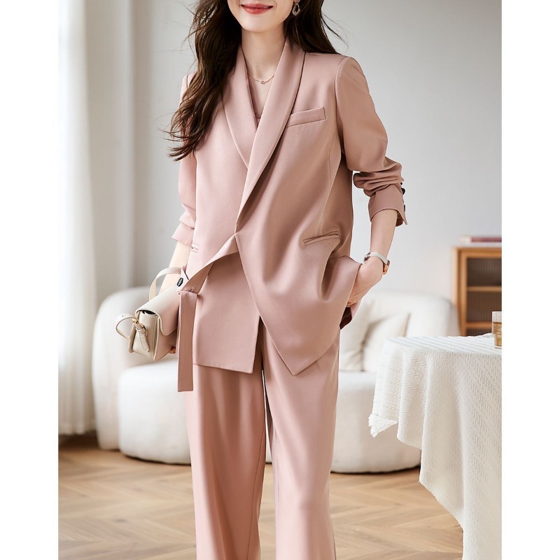 Women Formal Wear For Plus Size - Elegant Womens Suit Trousers Set Minimalist