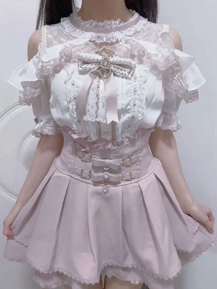 Japanese Women Formal Wear - Japanese Sweet Kawaii Lolita Lace Patchwork