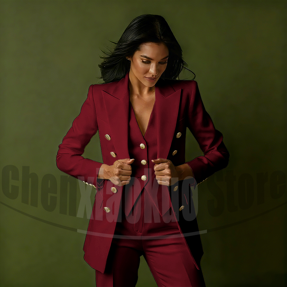 Women's Double Breasted Three  - Women Formal Wear Vest avis et prix