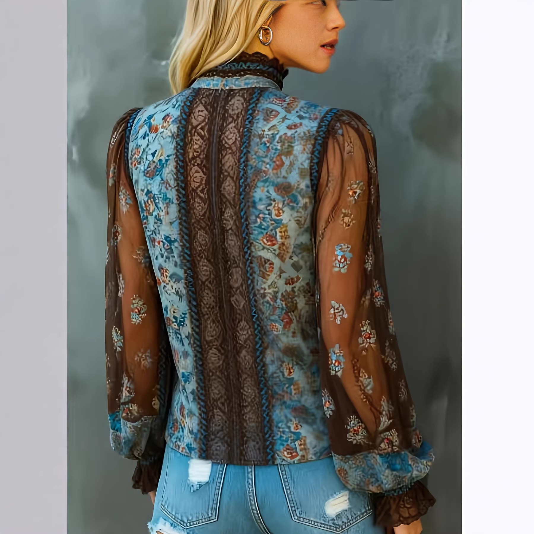 Women's Boho Floral Print Blou - Women'S Formal Wear Blouse avis et prix