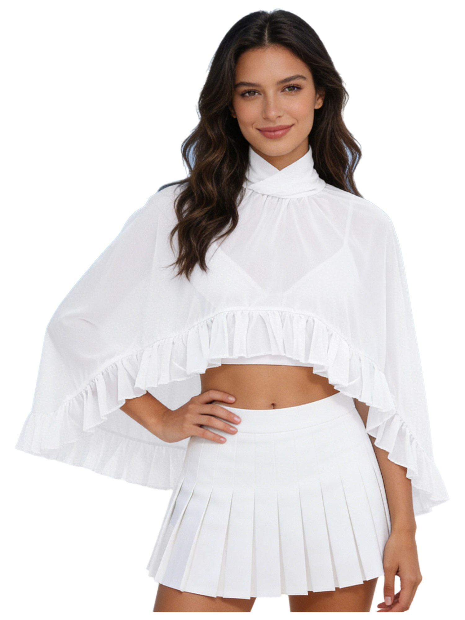 Women Chiffon Shawl Blouse Hig - Women Formal Wear Types avis et prix