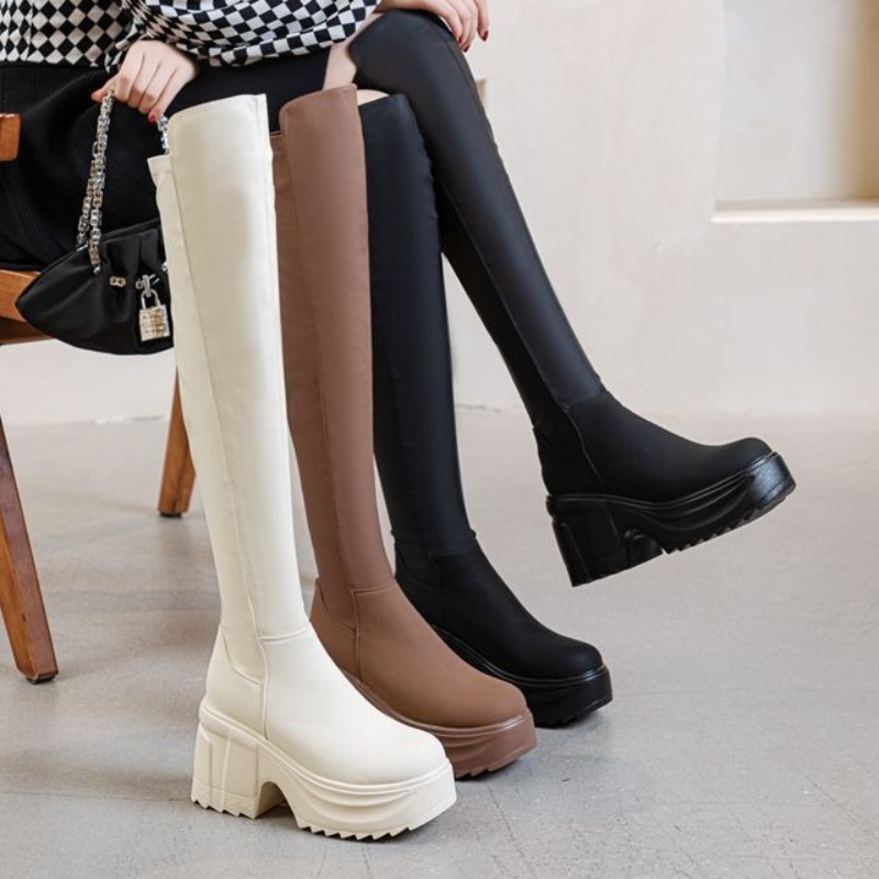 Womens Knee High Thick Sole Wi - Formal Wear Women Us avis et prix