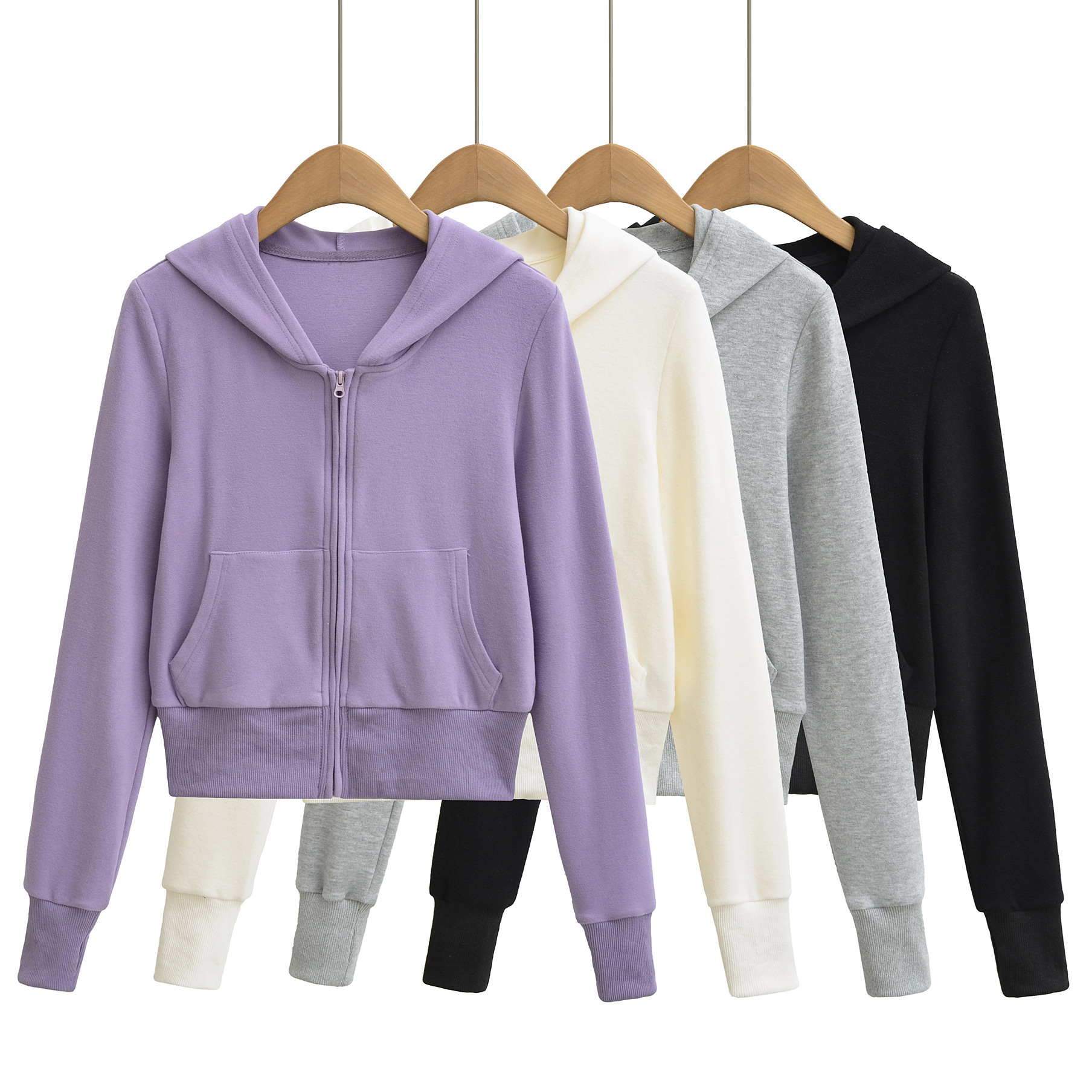 Pastel Hoodie With Soft Brushe - Women Formal Wear Types avis et prix