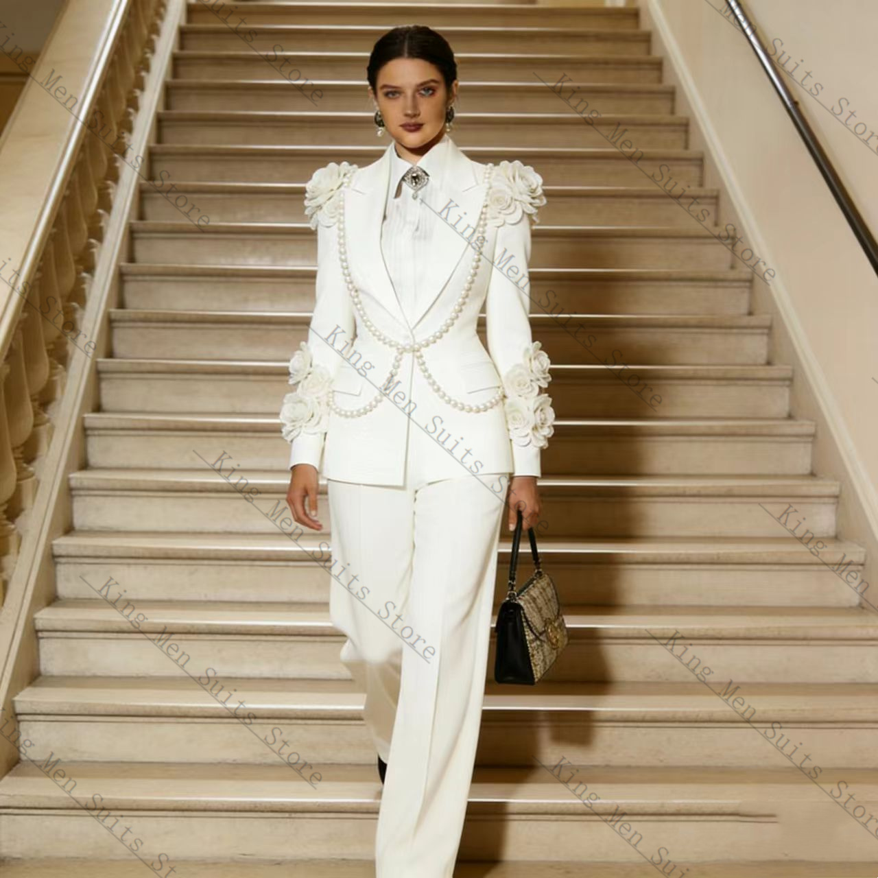 Luxury White Women Suit Set 2  - Women Formal Wear Coat avis et prix