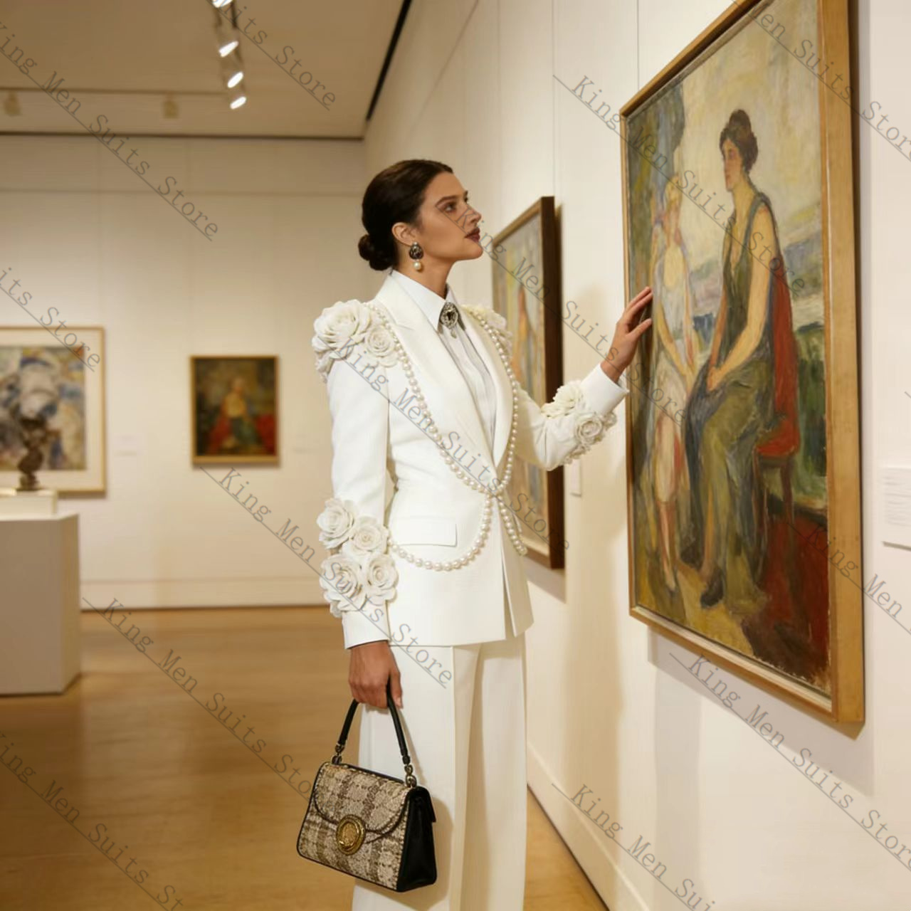 Luxury White Women Suit Set 2  - Women Formal Wear Coat avis et prix