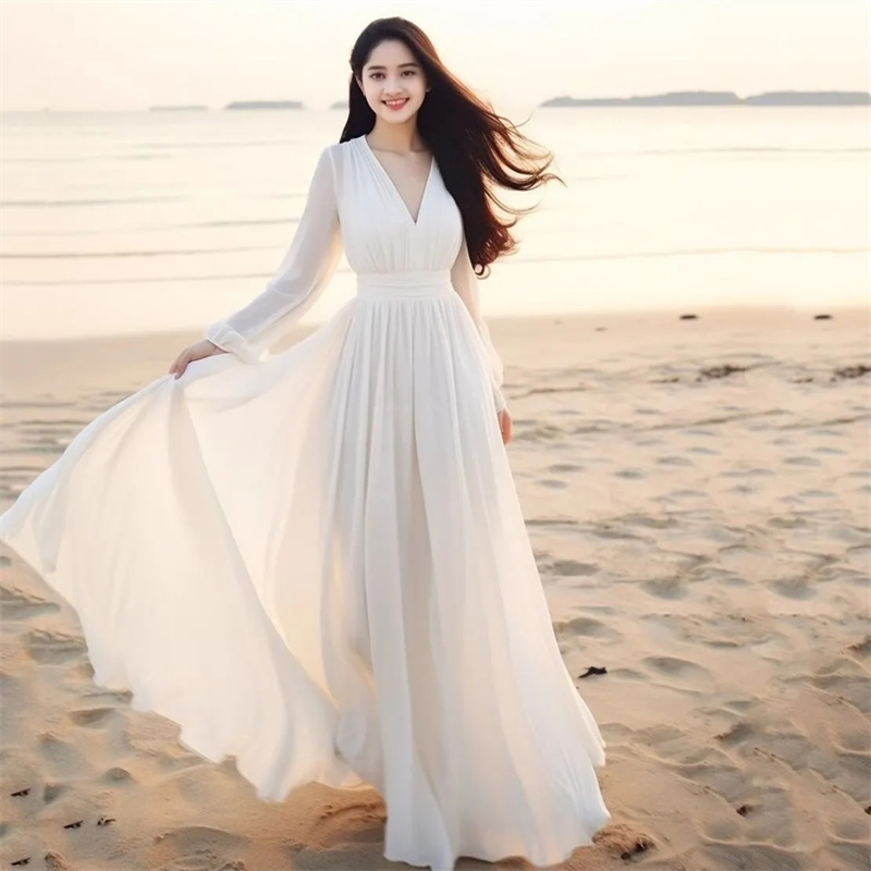 Women Ladies Clothing Long-Sle - Wrap Dress Work avis et prix