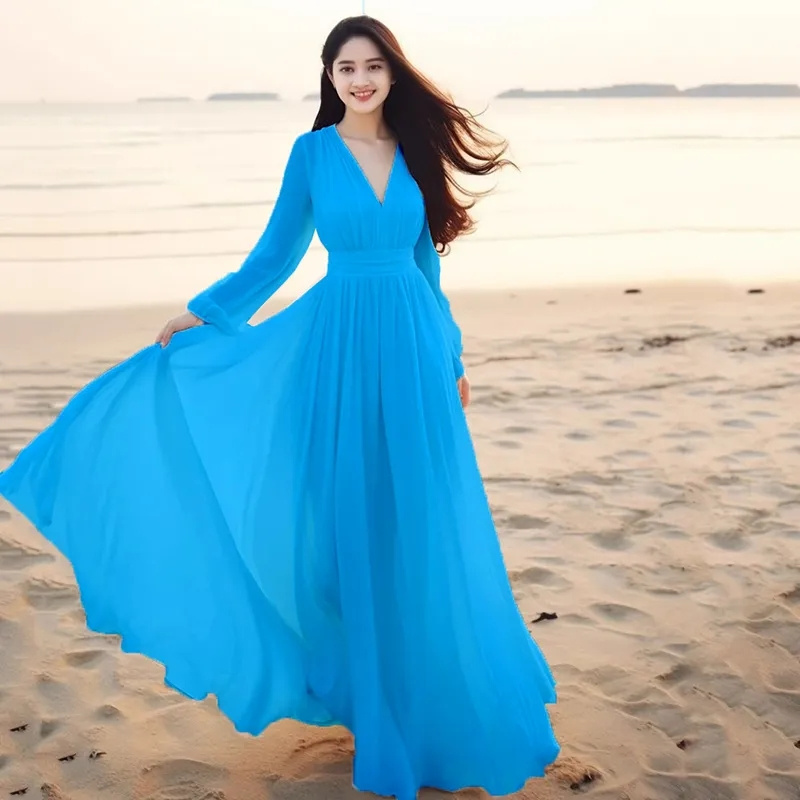 Women Ladies Clothing Long-Sle - Wrap Dress Work avis et prix