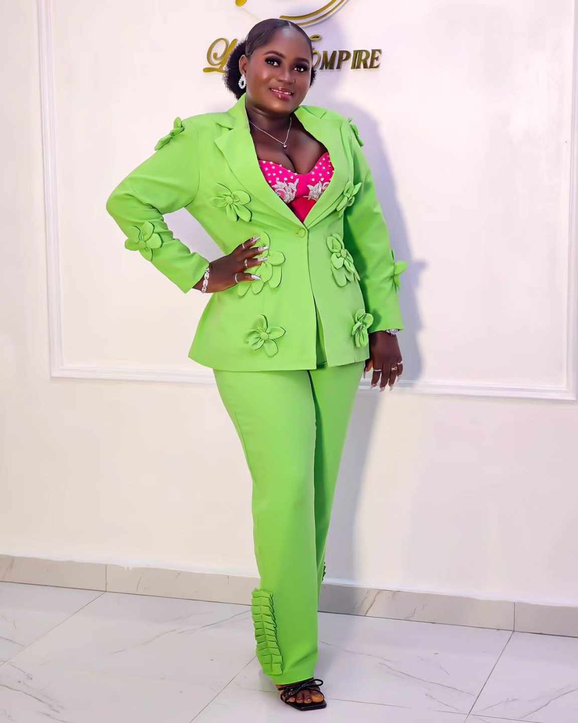 Plus Size Green Women Blazer S - Women Formal Wear For Plus Size avis et prix