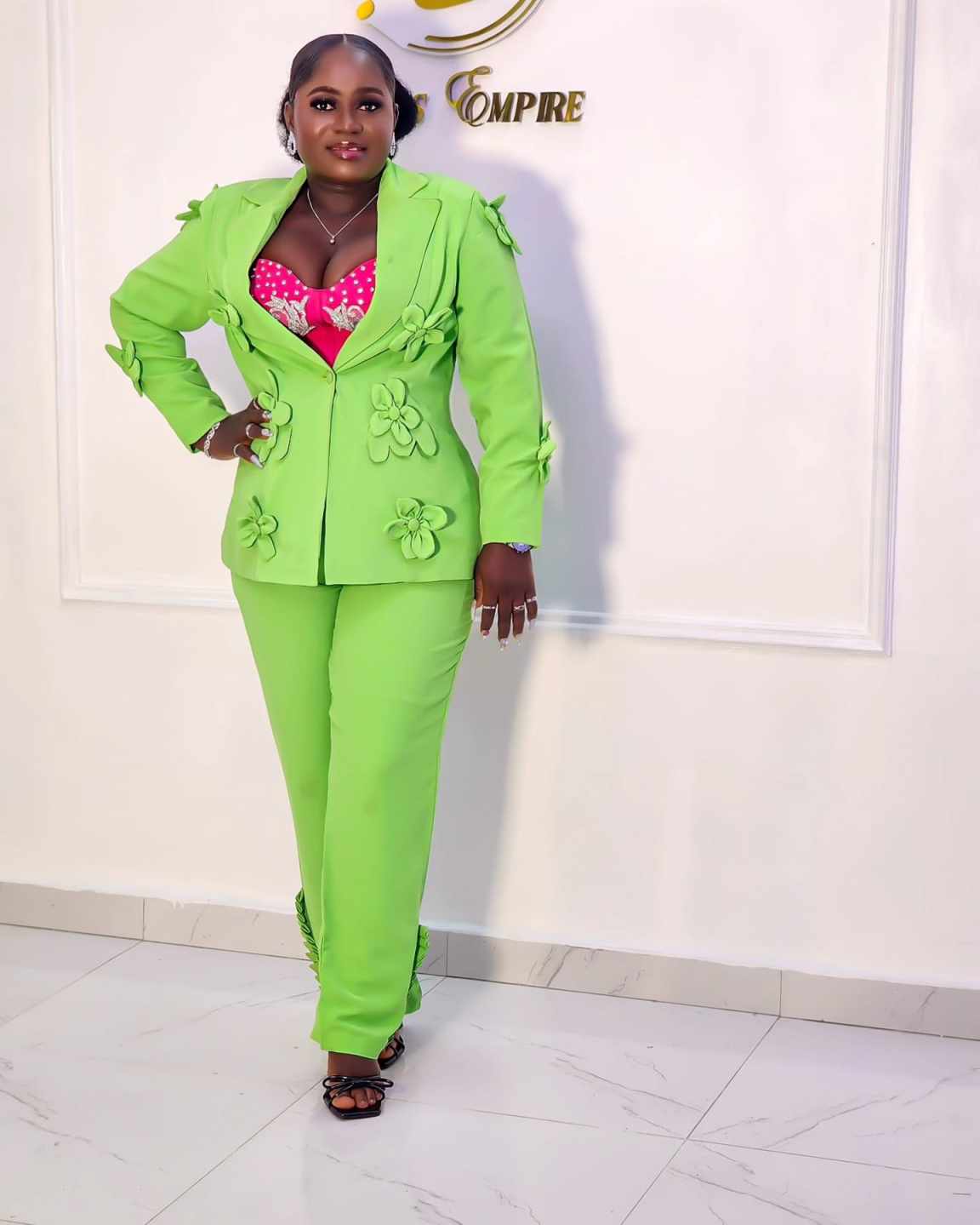 Plus Size Green Women Blazer S - Women Formal Wear For Plus Size avis et prix