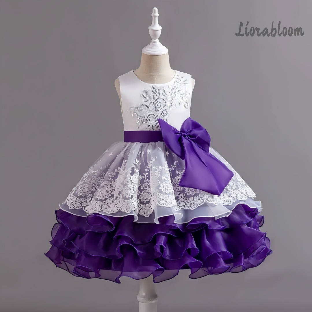 Girls' Dress With Large Bow Sl - Formal Wear Women Us avis et prix