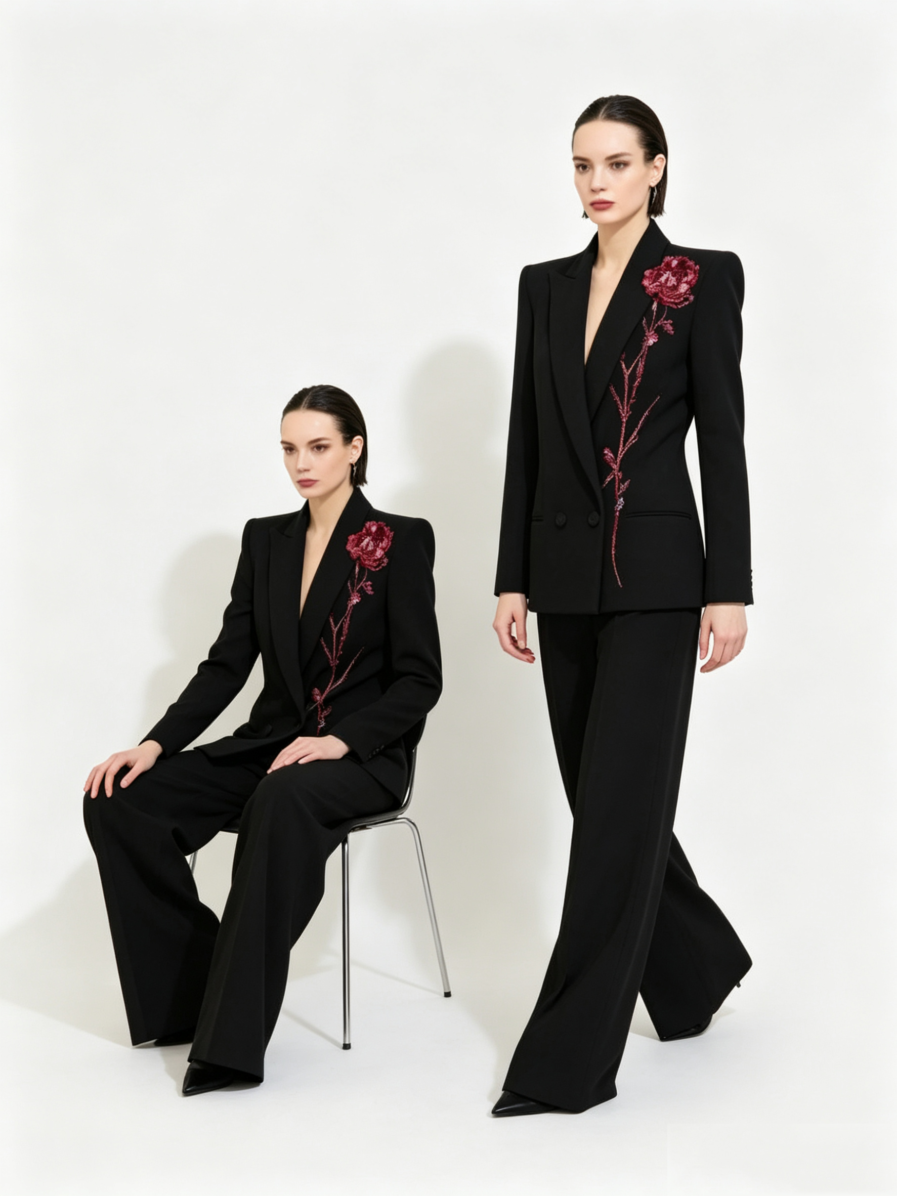 Black Women Suits Set 2 Piece  - Women Formal Wear Coat avis et prix