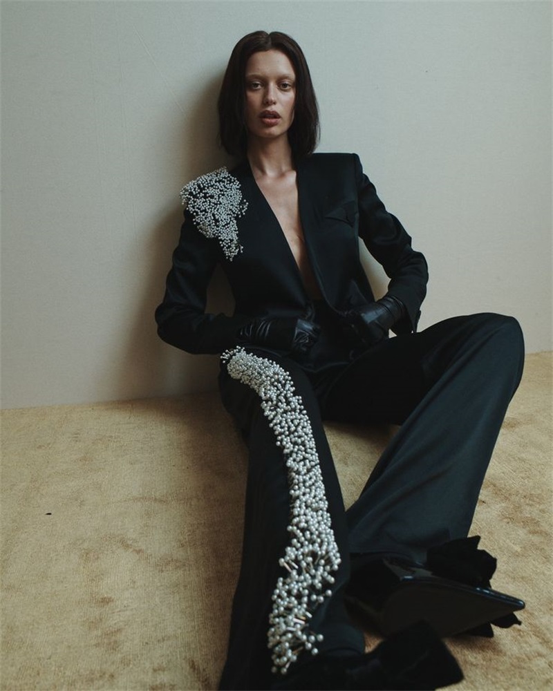 Pearls Women Suit Set 2 Piece  - Women Formal Wear Coat avis et prix