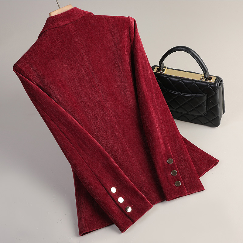 Yellow Gold Velvet Blazer Wome - Women Formal Wear Coat avis et prix