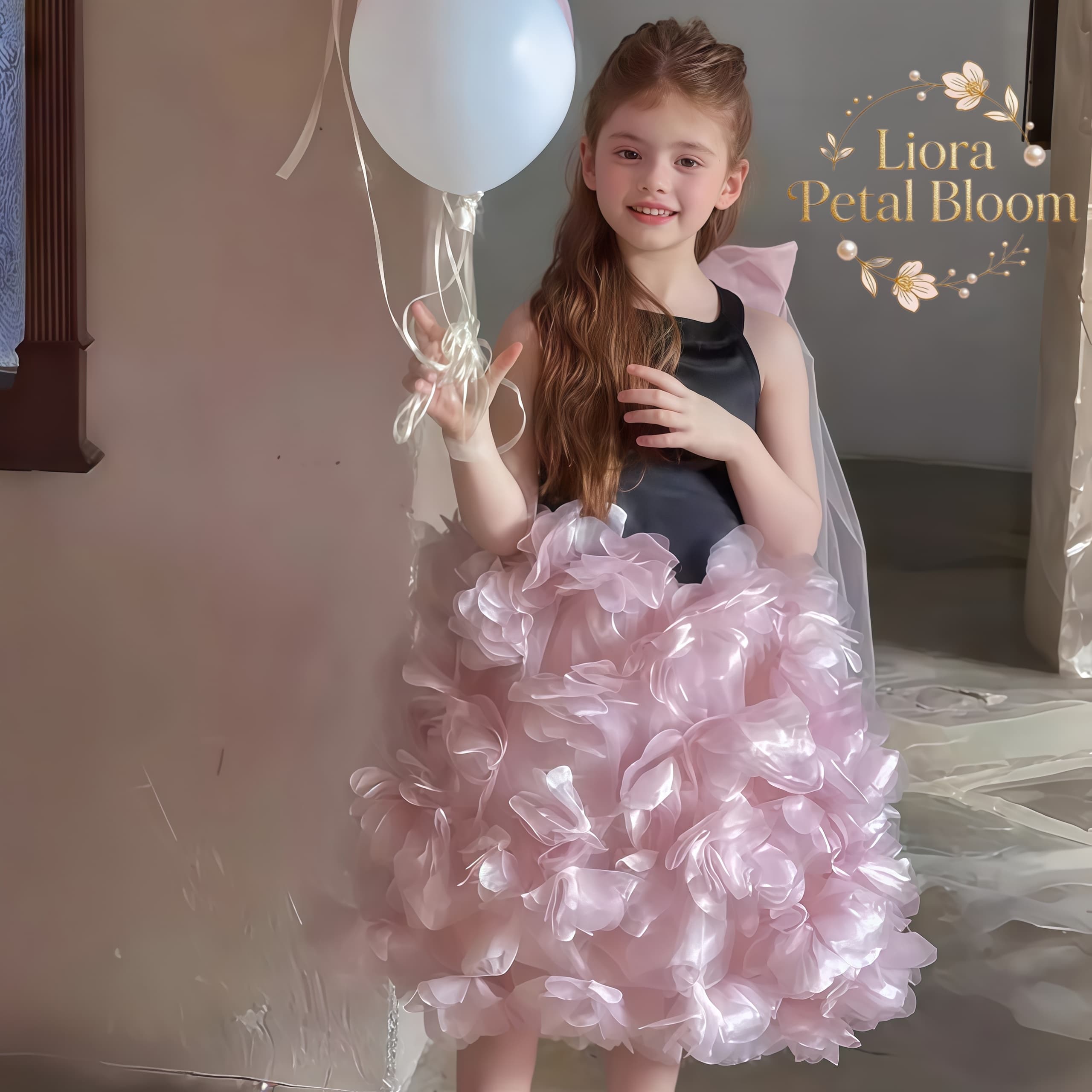 Girls' Black Floral Tulle Dres - Formal Wear Women Us avis et prix