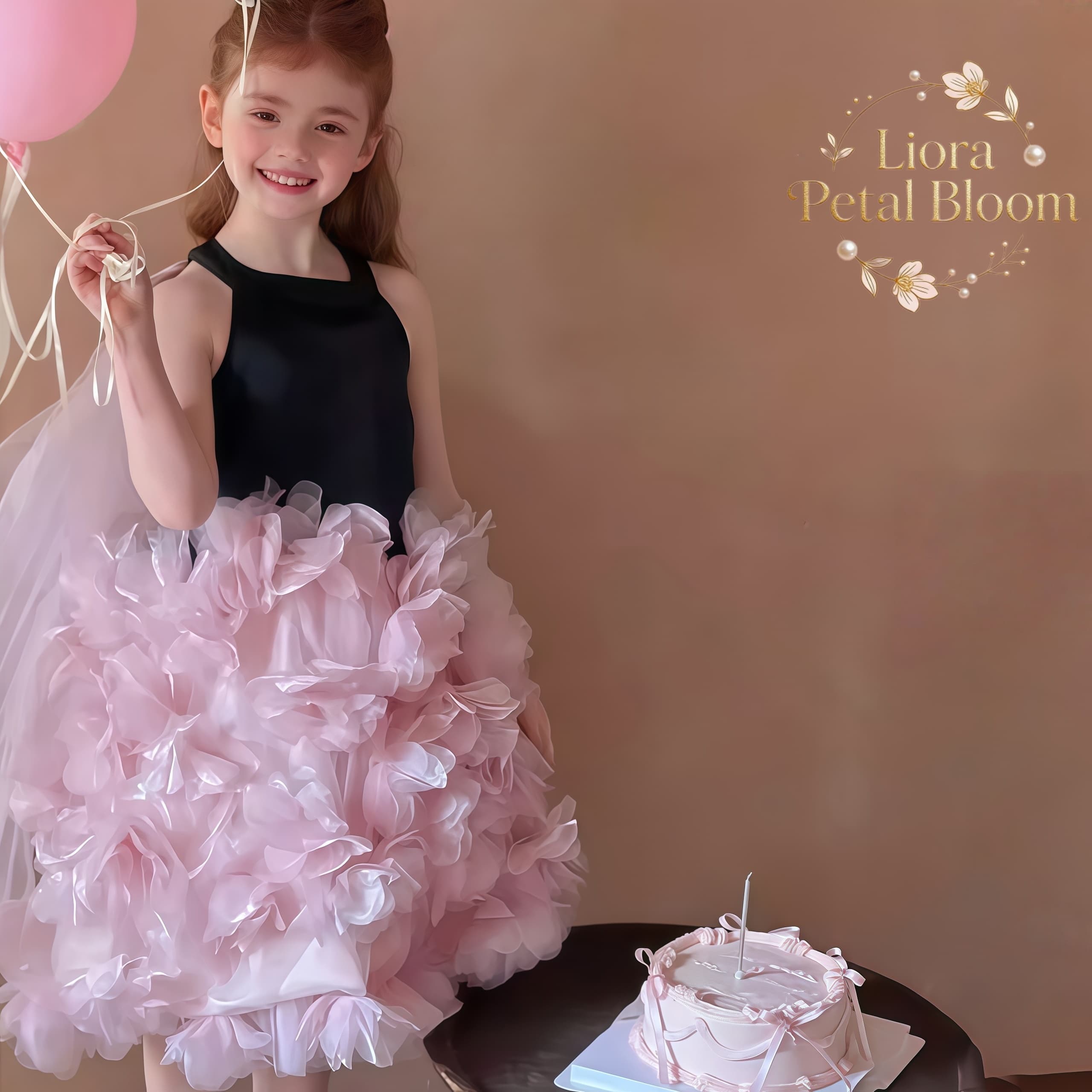 Girls' Black Floral Tulle Dres - Formal Wear Women Us avis et prix