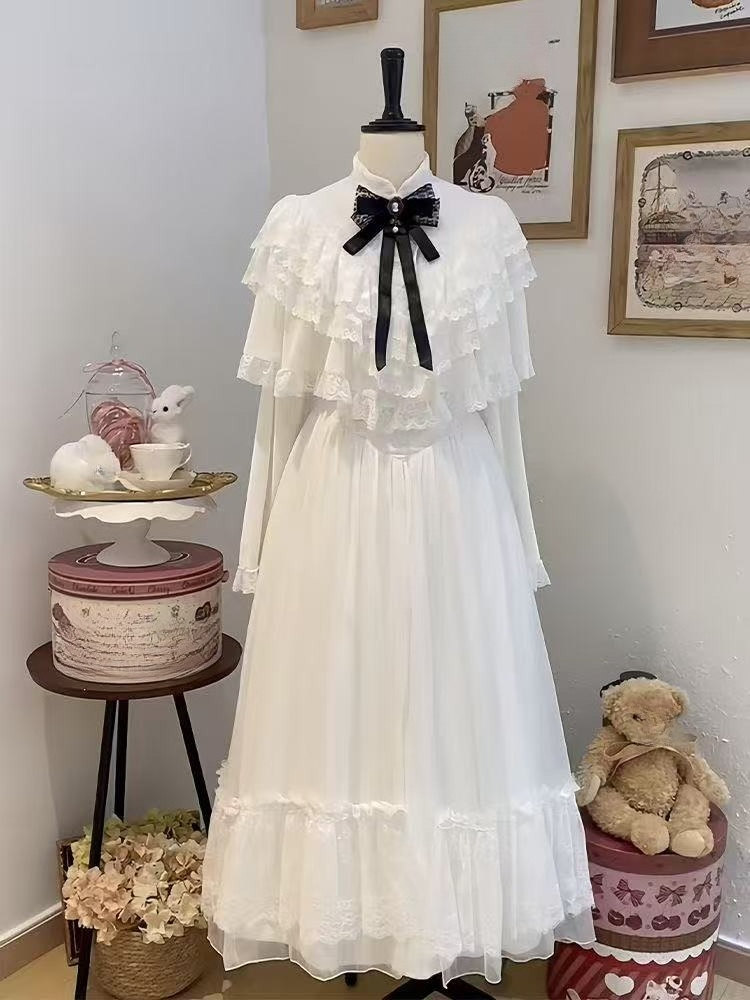 Japanese Short Sleeve Bow Lace - Formal Wear Women Us avis et prix