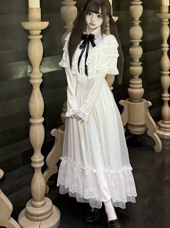 Japanese Short Sleeve Bow Lace - Formal Wear Women Us avis et prix