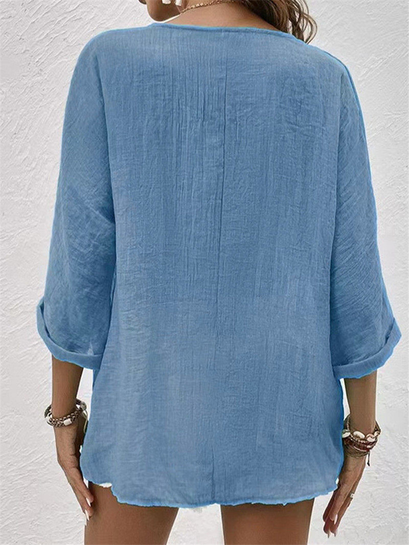 Elegant Buttons Solid Blouse S - Women'S Formal Wear Blouse avis et prix