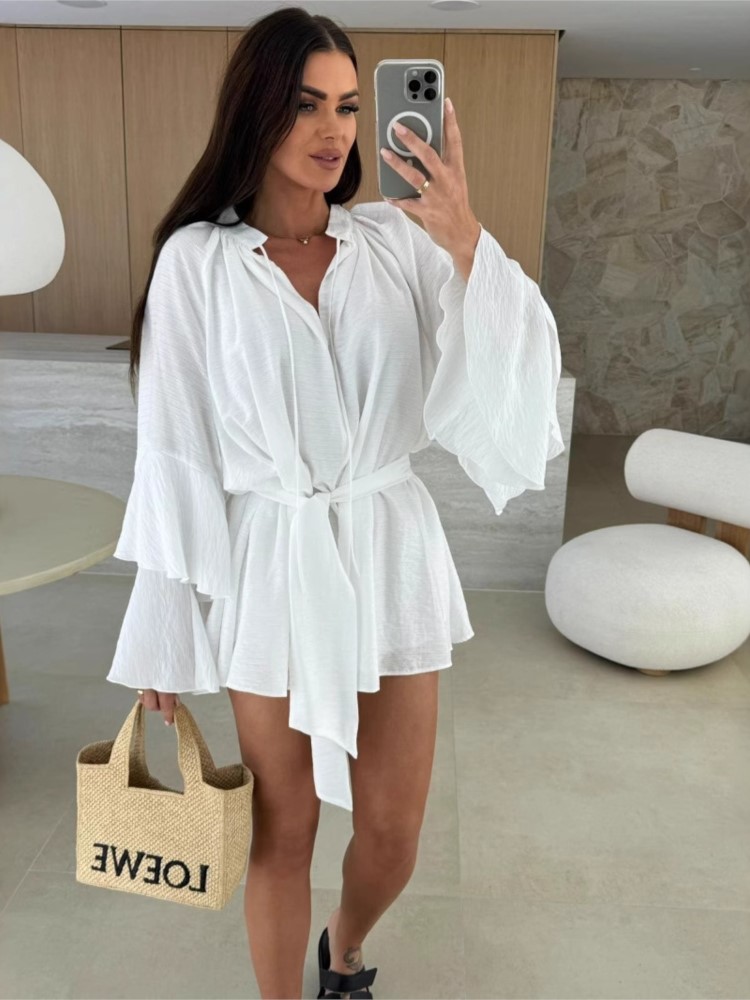 2025 Spring Summer Elegant Ruf - Wrap Dress Work avis et prix