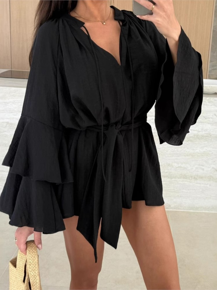 2025 Spring Summer Elegant Ruf - Wrap Dress Work avis et prix