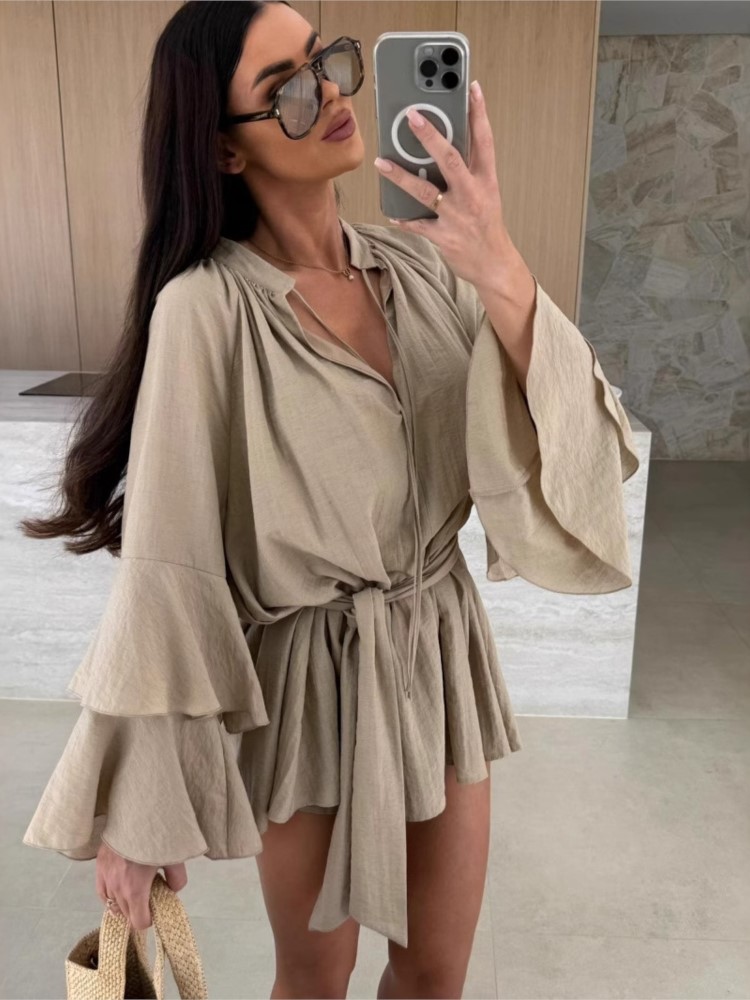 2025 Spring Summer Elegant Ruf - Wrap Dress Work avis et prix