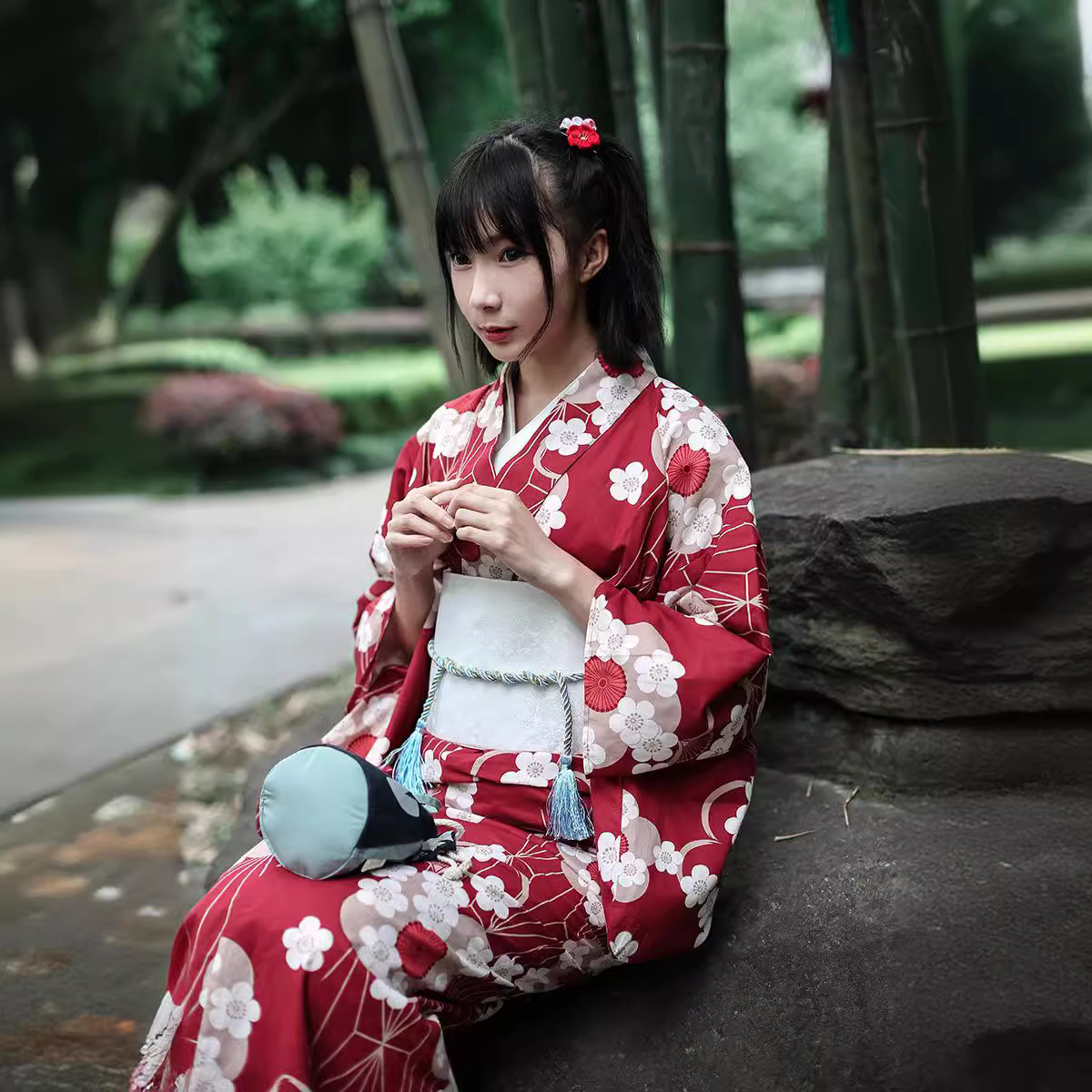 Red Japanese Yukata Kimono Fem - Japanese Women Formal Wear avis et prix