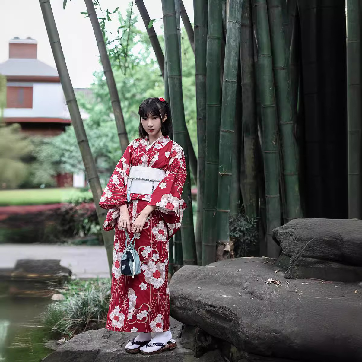 Red Japanese Yukata Kimono Fem - Japanese Women Formal Wear avis et prix