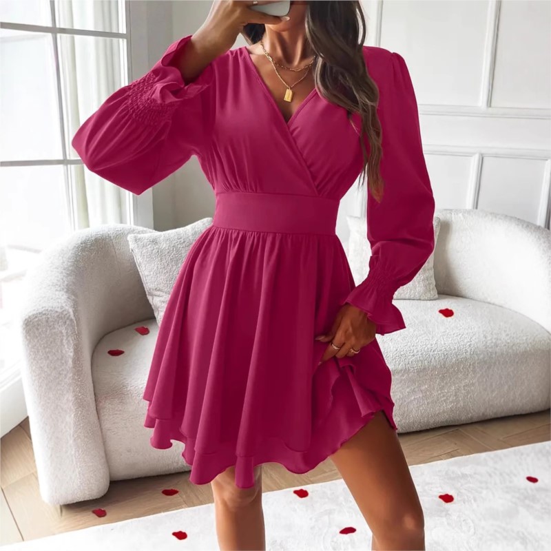 Dresses 2025 Woman Clothing V  - Wrap Dress Work avis et prix