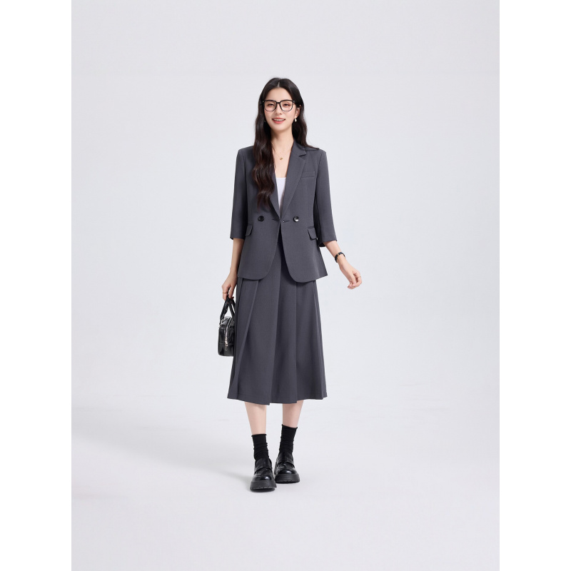 Navy Blue Women's Suit Set for - Women Formal Wear For Interview avis et prix