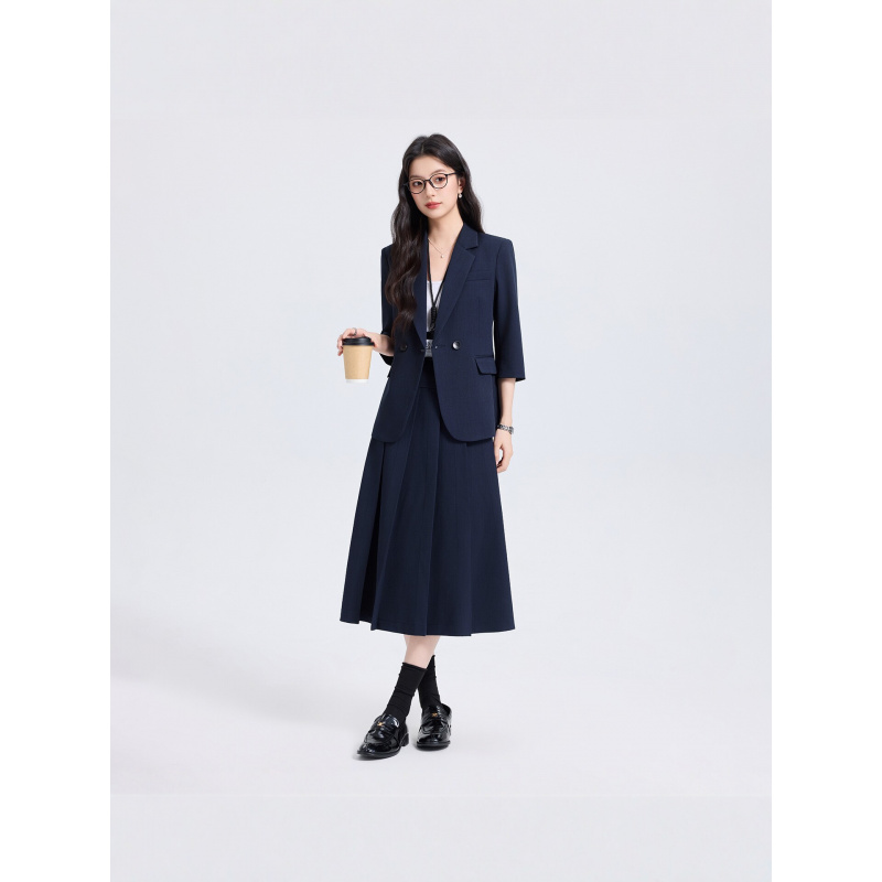 Navy Blue Women's Suit Set for - Women Formal Wear For Interview avis et prix