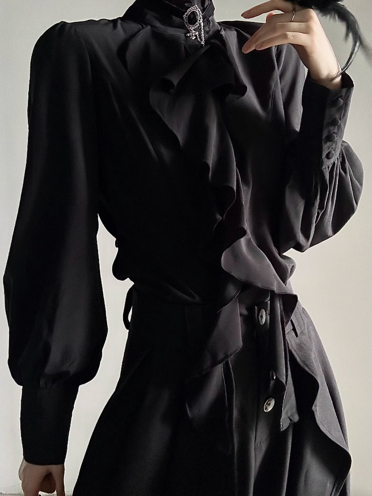 Vintage Gothic Black Bottoming - Japanese Women Formal Wear avis et prix