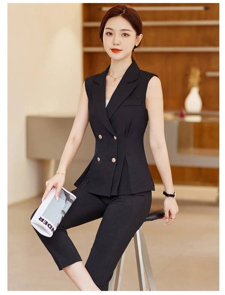Women Elegant Pantsuits with 2 - Women Formal Wear Vest avis et prix