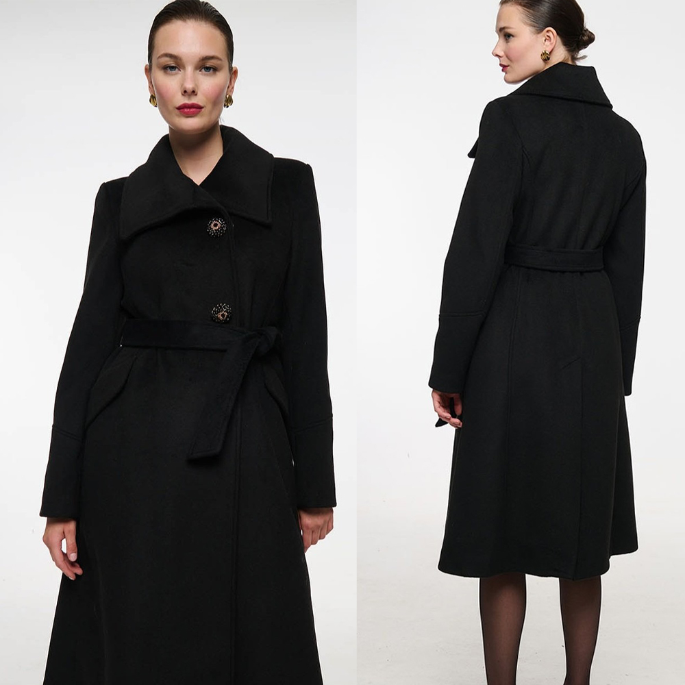 Vintage Black Stand Collar Wom - Women Formal Wear For Plus Size avis et prix