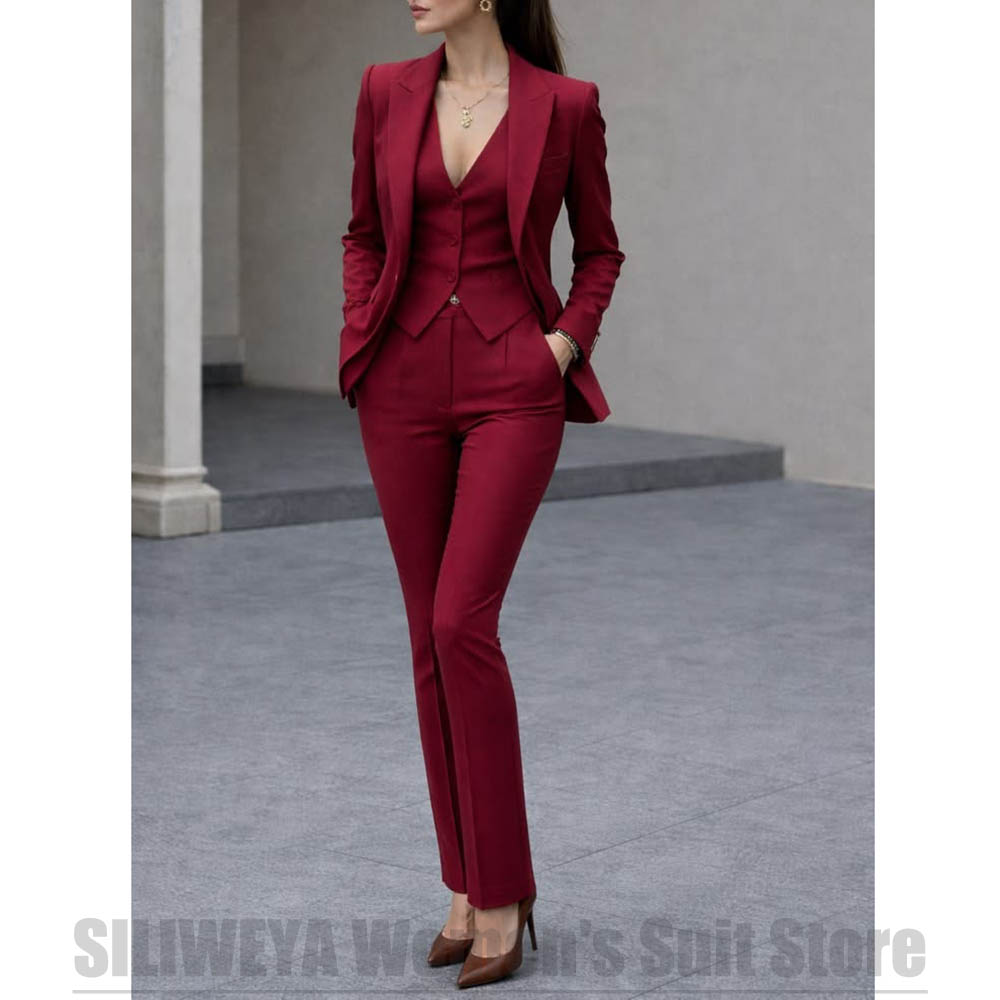 Women 3 Piece Suit Set Blazer  - Women Formal Wear Vest avis et prix