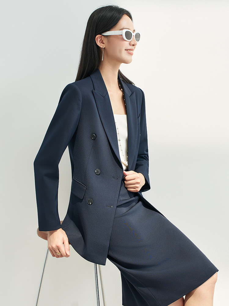 Navy Blue Professional Skirt S - Women Formal Wear For Interview avis et prix