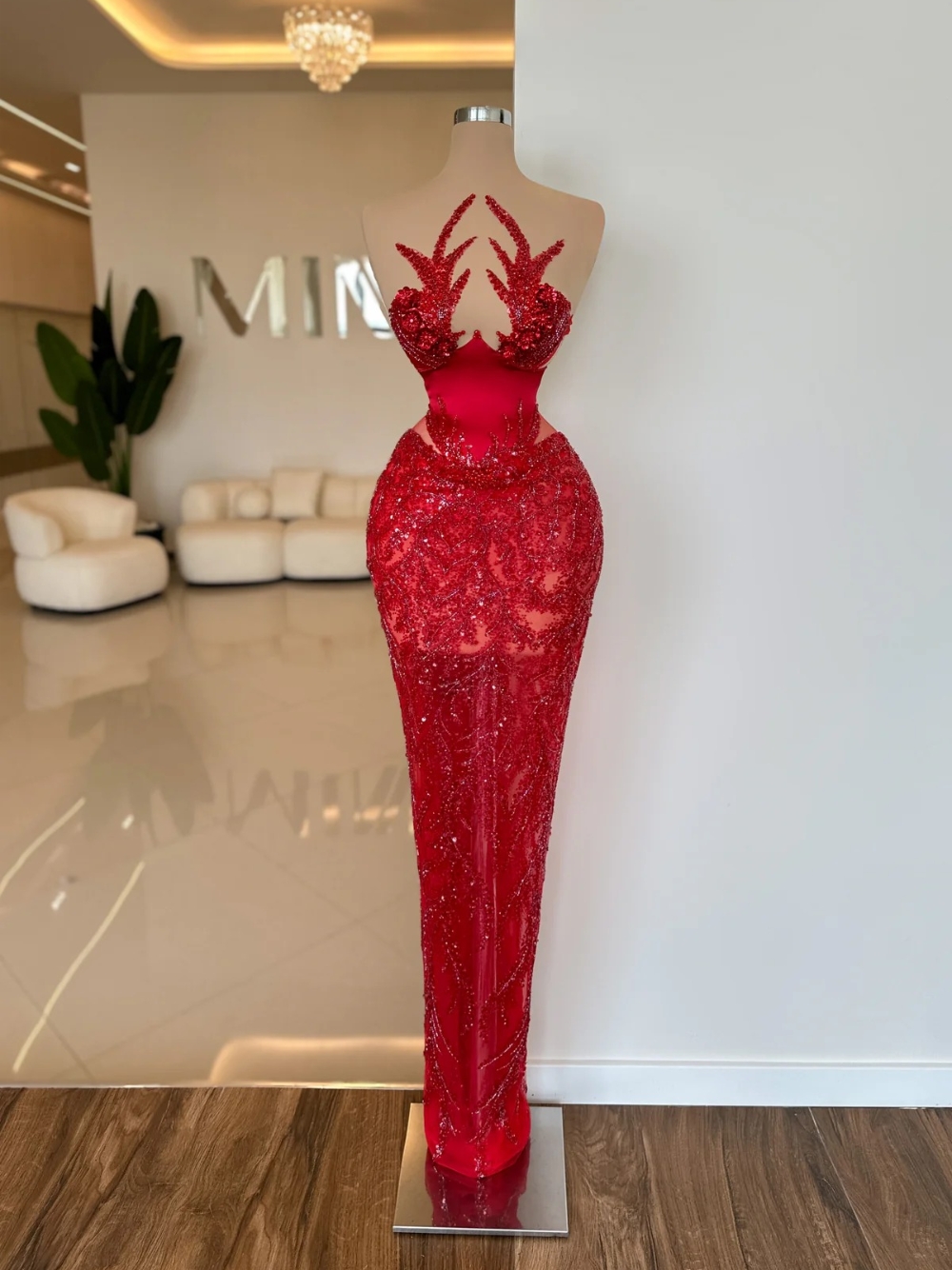 Red See Through Evening Dress  - Unique Women'S Formal Wear avis et prix